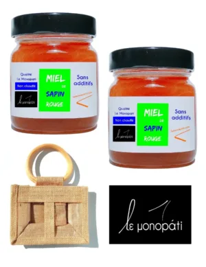 Vrai miel naturel bio de Sapin Rouge duo 1R